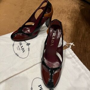 Prada worn shoes combined colors